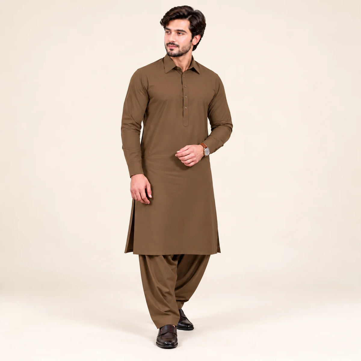Men’s Winter Unstitched Fabric — Brown — styling inspiration