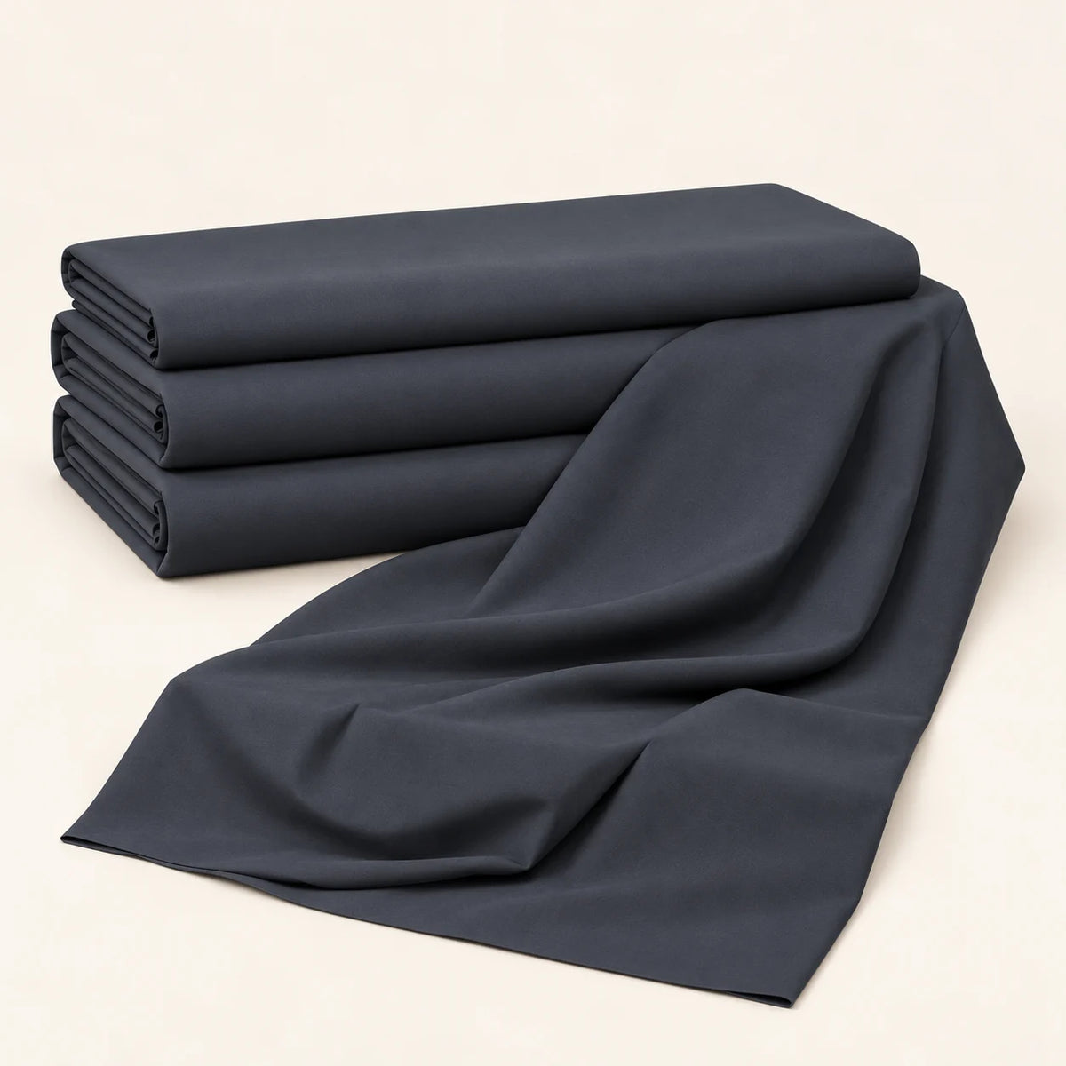 Men’s Winter Unstitched Fabric — Charcoal — studio fabric view