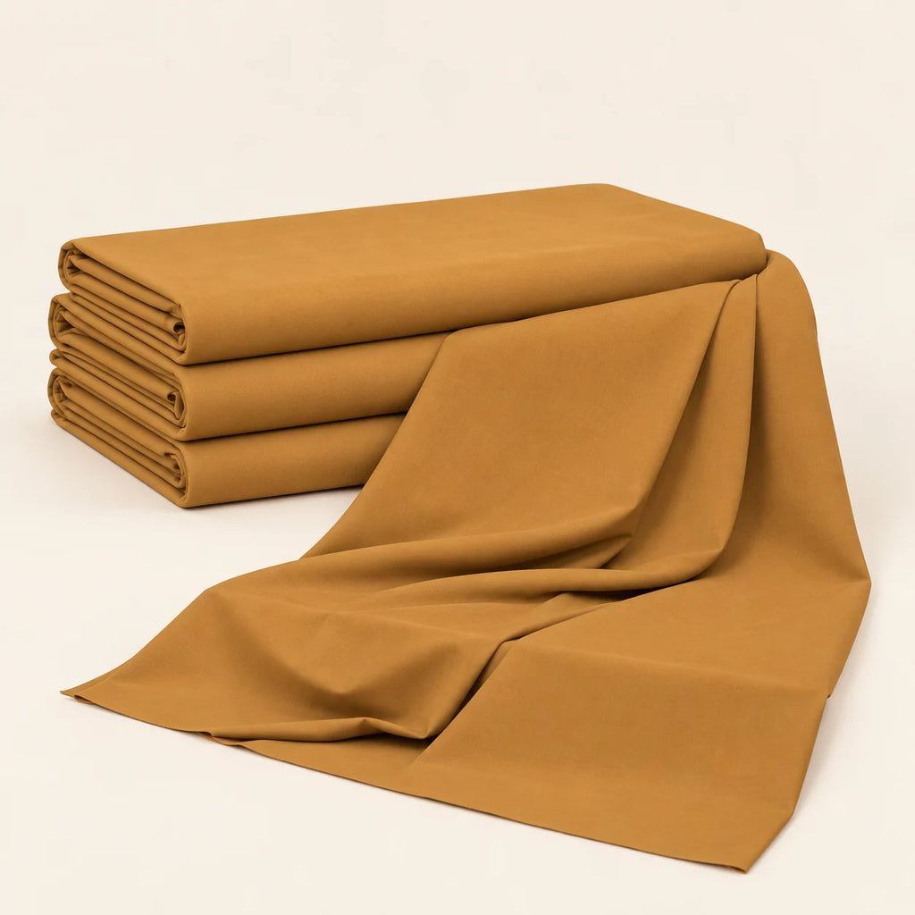 Men’s Winter Unstitched Fabric — Mustard — studio fabric view