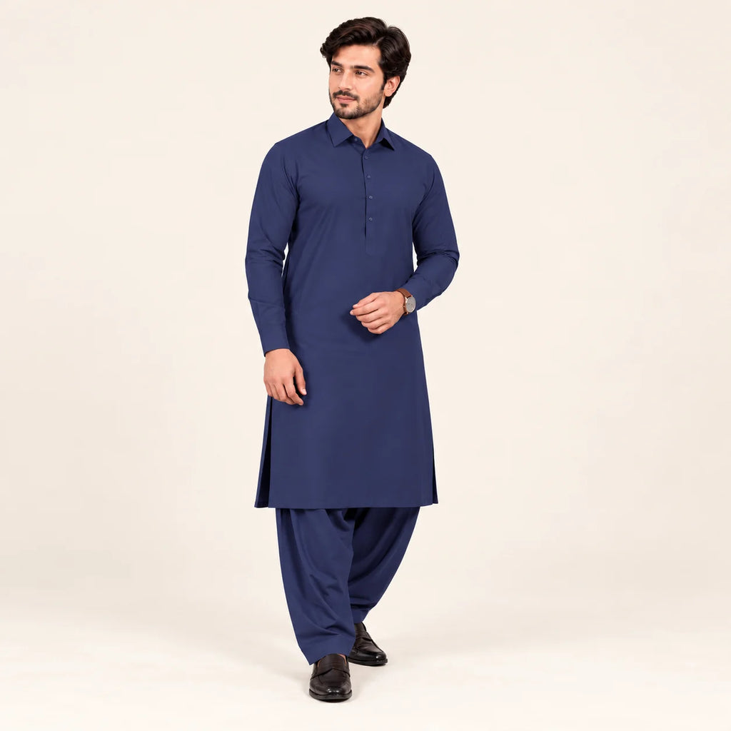 Men’s Winter Unstitched Fabric — Navy — styling inspiration
