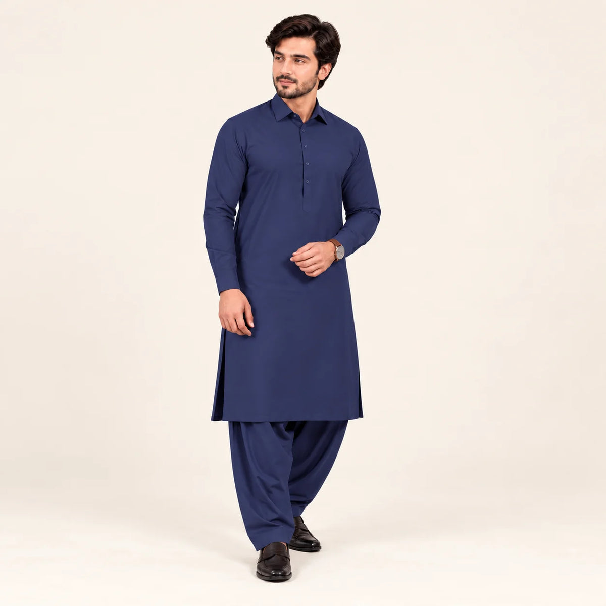 Men’s Winter Unstitched Fabric — Navy — styling inspiration