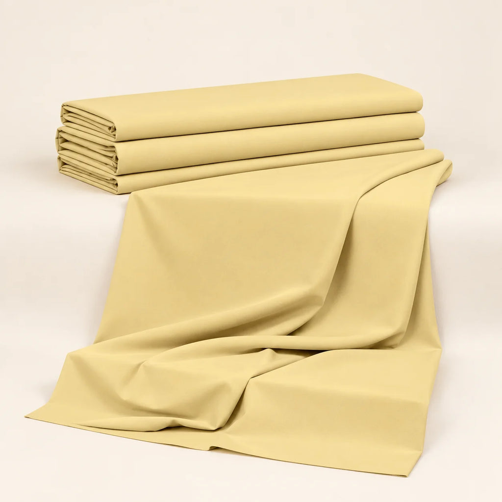 Men’s Winter Unstitched Fabric — Pale Yellow — studio fabric view