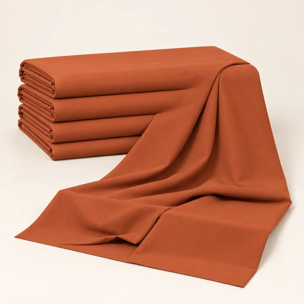 Men’s Winter Unstitched Fabric — Rust — studio fabric view